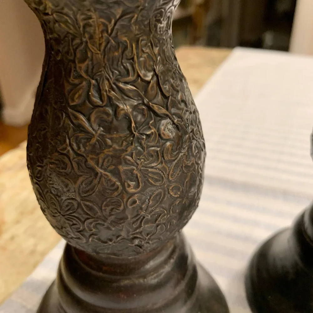 Wood candle holder